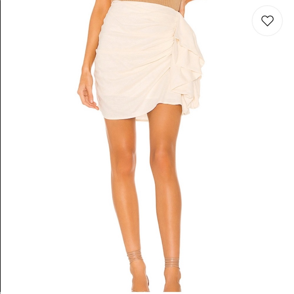 Lovers + Friends Hunter Mini Skirt in Light Beige